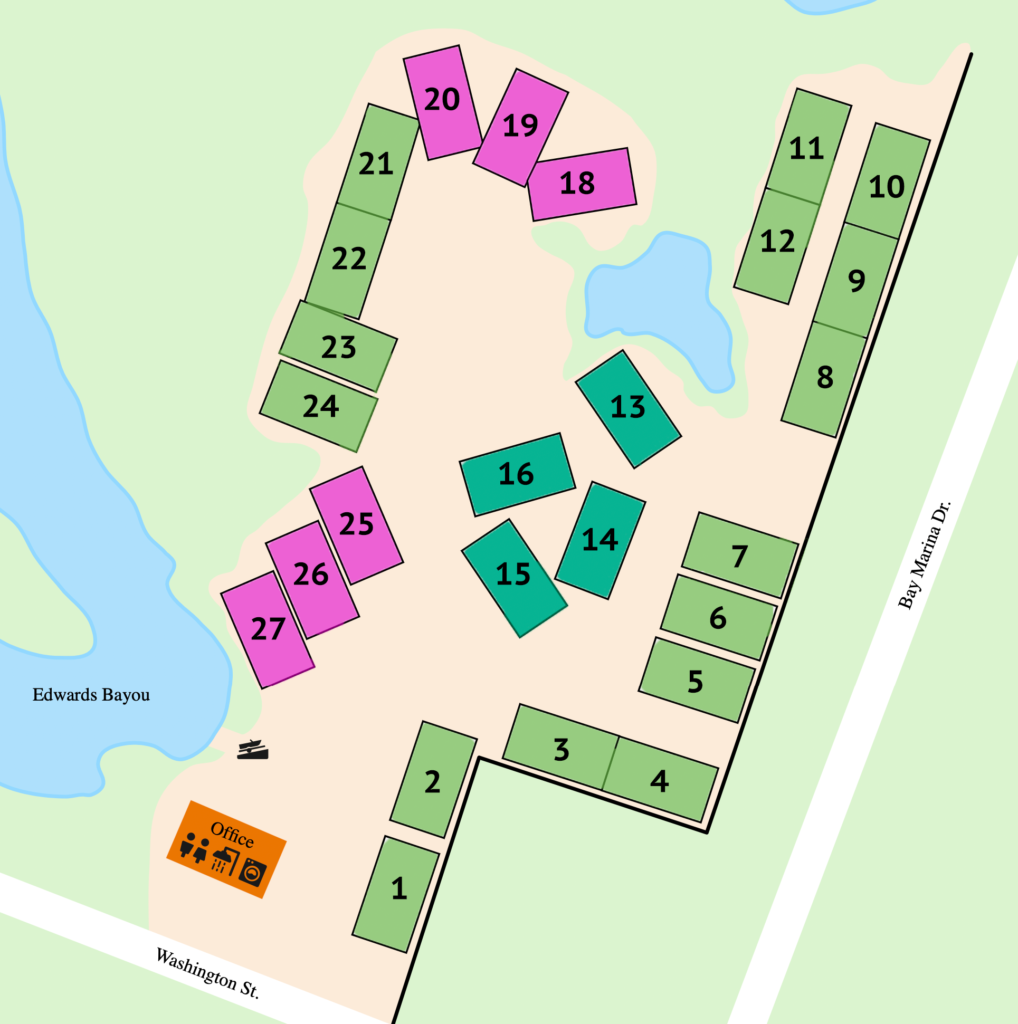 Legends of the Bayou RV Park and campground near bay st Louis Mississippi