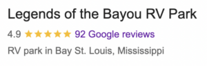 4.9 google star reviews